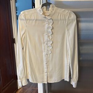 Sézane Silk Chlo in ecru